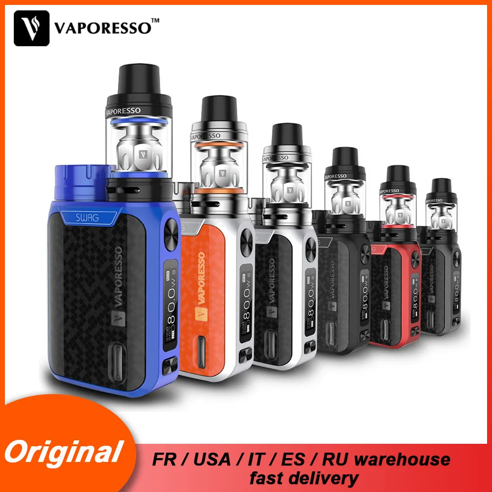 

Original Vaporesso SWAG Kit Electronic Cigarette Vape kit With swag box Mod NRG SE Tank Atomizer GT coil Core No include battery