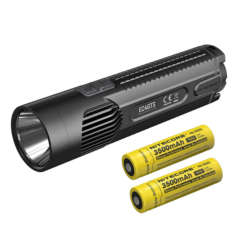 NITECORE EC4GTS тактический фонарь комплект Cree XHP35 HD max 1800 люмен прожектор луч бросок 396 м Открытый Ручной фонарь - Испускаемый цвет: EC4GTS NL1835