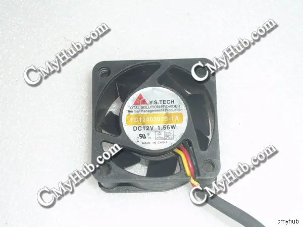 

For Y.S.TECH FD1240207S-1A DC12V 1.56A 4020 4CM 40mm 40x40x20mm 3pin Cooling Fan