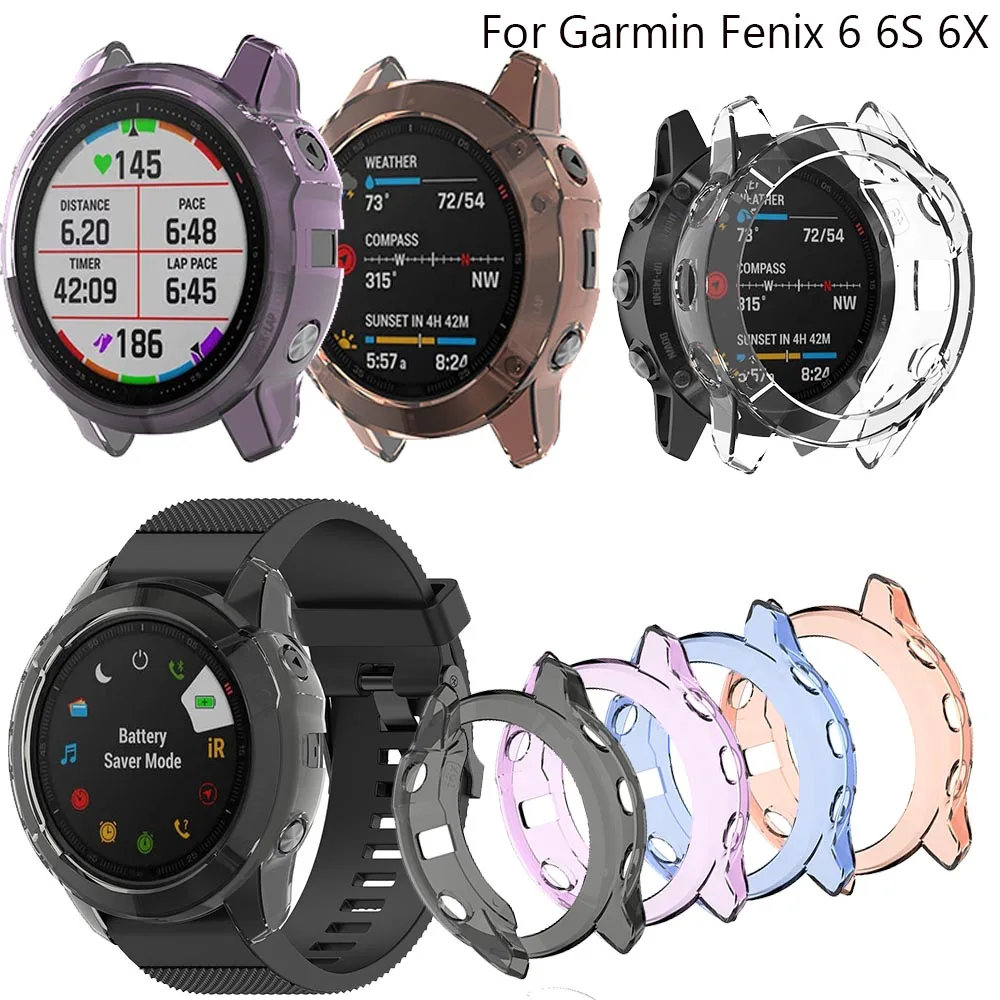 

Мягкий прозрачный ТПУ защитный чехол для часов чехол для Garmin Fenix 6X 6 S 6 Смарт-часы оболочка защитный прозрачный силиконовый штамп чехол s