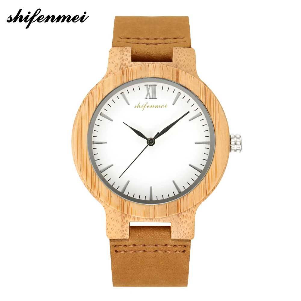 

Shifenmei Women Watches 2019 Luxury Brand Quartz Watch Genuine Leather Fashion Ladies Nature Wood Creative Handmade Gifts 5512