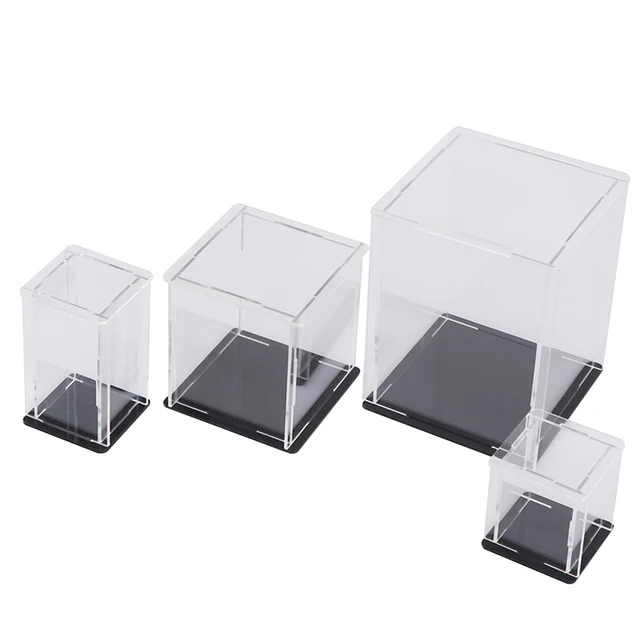 1pc Acrylic Display Case Self-assembly Clear Cube Box UV Dustproof Toy Protection Not Including Other Items Grownups 2