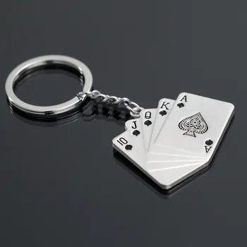 

Cindiry Key Holder Brand Metal Key Chain Ring Best Gift Poker Keychain Keyfob Keyring Fashion Designer Good Quality