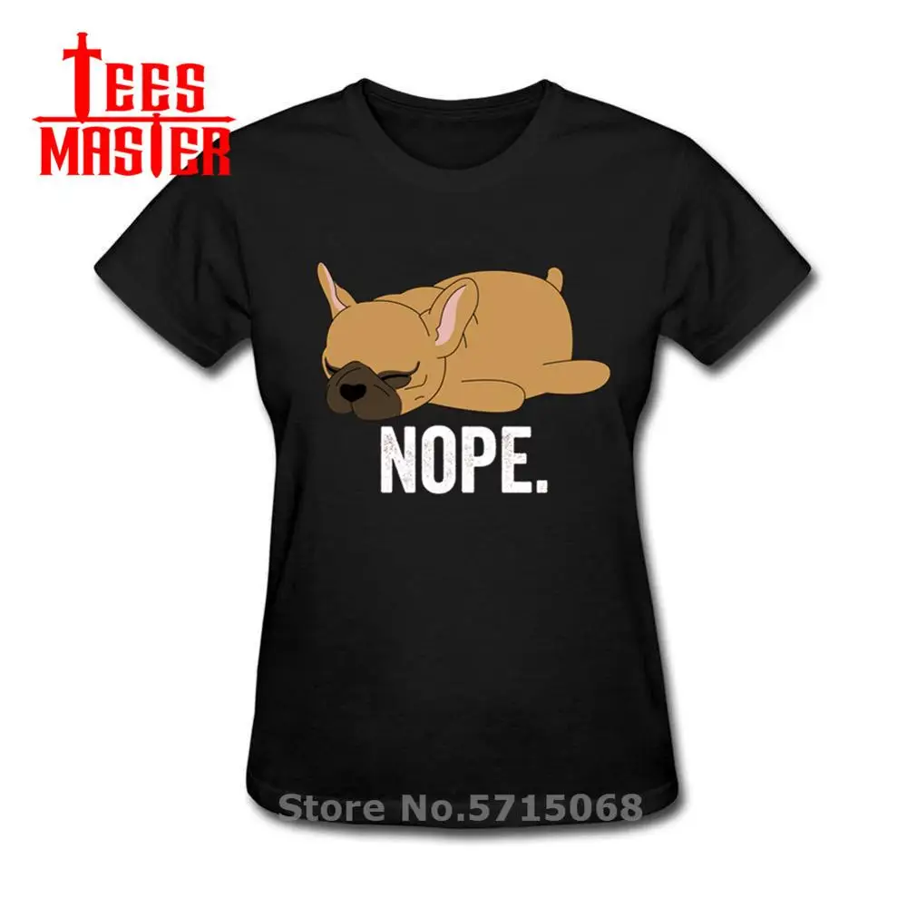 Kawaii Lazy French Bulldog Nope Not Today Футболка мужская женская футболка с милым быком забавным