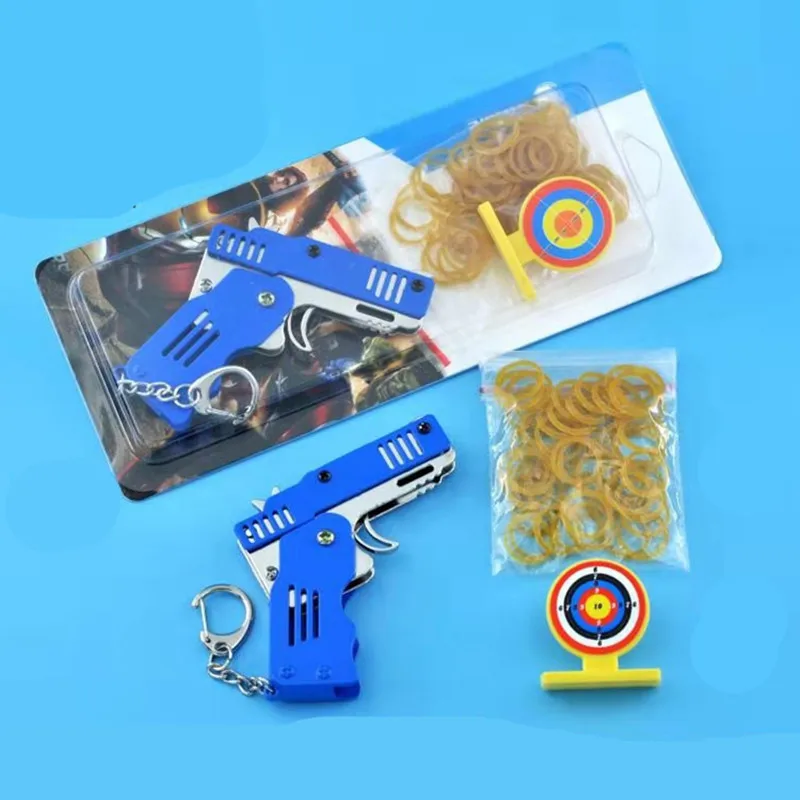 Mini Folding Rubber Band Gun Toy Keychain Worth Buy Store