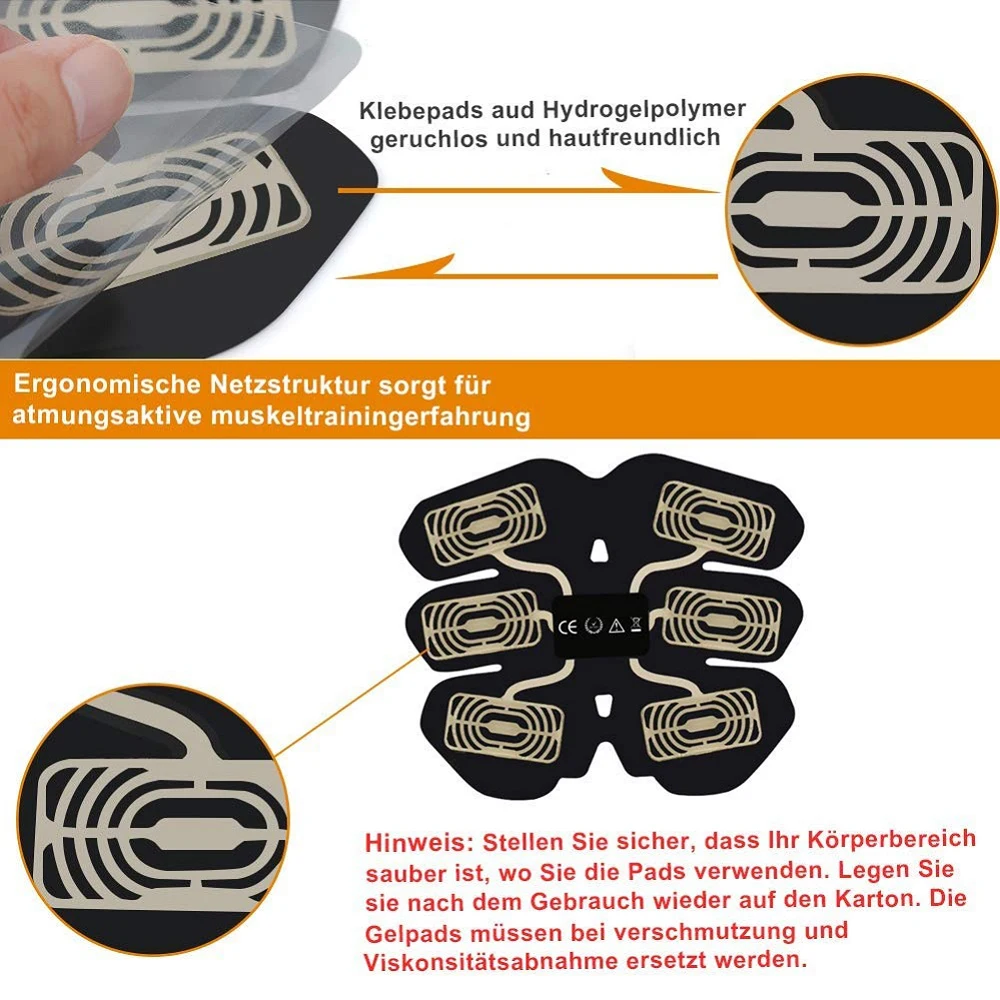 Recharge Wireless Muscle Stimulator Smart Fitness Abdominal Vibrating Belt Electrostimulation Muscle Sculptingg at Home Workouts