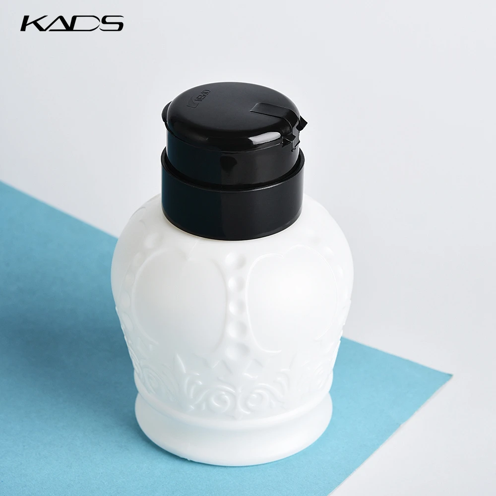 KADS, Пустой насос, диспенсер для жидкого спирта, пресс для снятия лака для ногтей, очиститель, бутылка, пластиковые многоразовые бутылки для хранения жидкости
