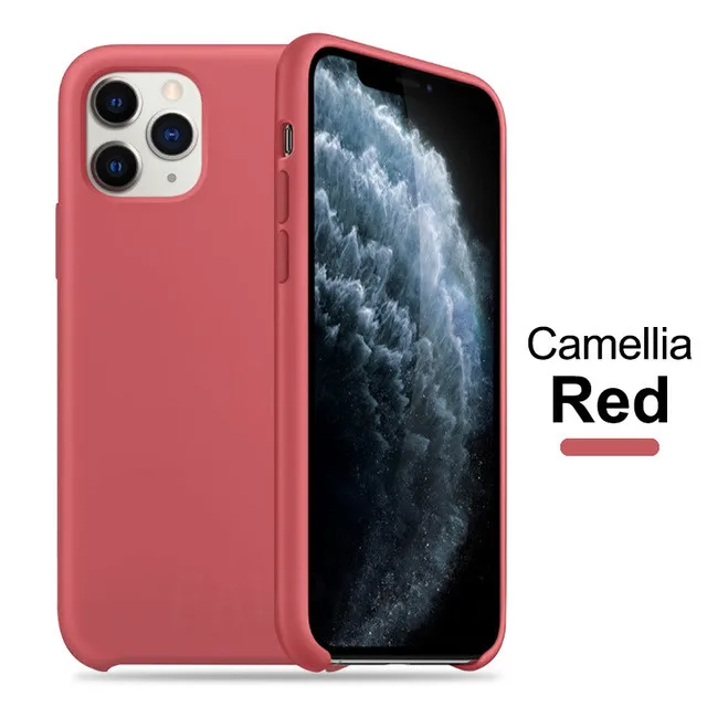 Camellia Официальный силиконовый чехол для iphone Xs max XR X 7 8 6 6S Plus XS X роскошный чехол с логотипом для iphone 11 Pro Max задняя крышка - Цвет: Camellia