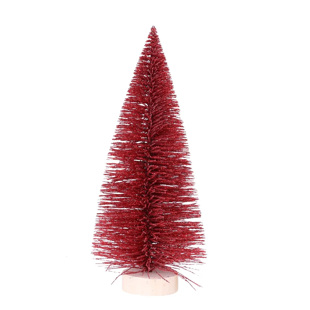 1Pcs 30/25/20/15 cm home decoration accessories Artificial Tabletop Mini Christmas Tree Decorations Festival Miniature Tree#p7 - Цвет: Red