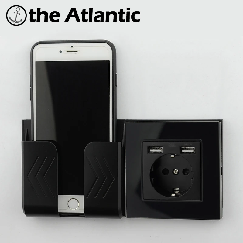 Atlectric DE/EU/FR розетка с 2100mA двойной usb-порт для зарядки 16A настенная подставка