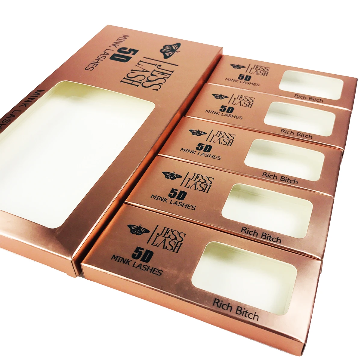 Custom 10/20/50 Sets Paper Eyelash Box Packaging Box Lash Boxes Package Custom Logo Faux Cils 25mm Mink Lashes Empty 6