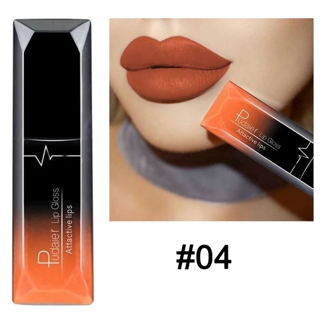 Waterproof Nude Matte Velvet Glossy Lip Gloss Lipstick Lip Balm Sexy Red Lip Tint 21 Colors Women Fashion Makeup Christmas Gifts 04