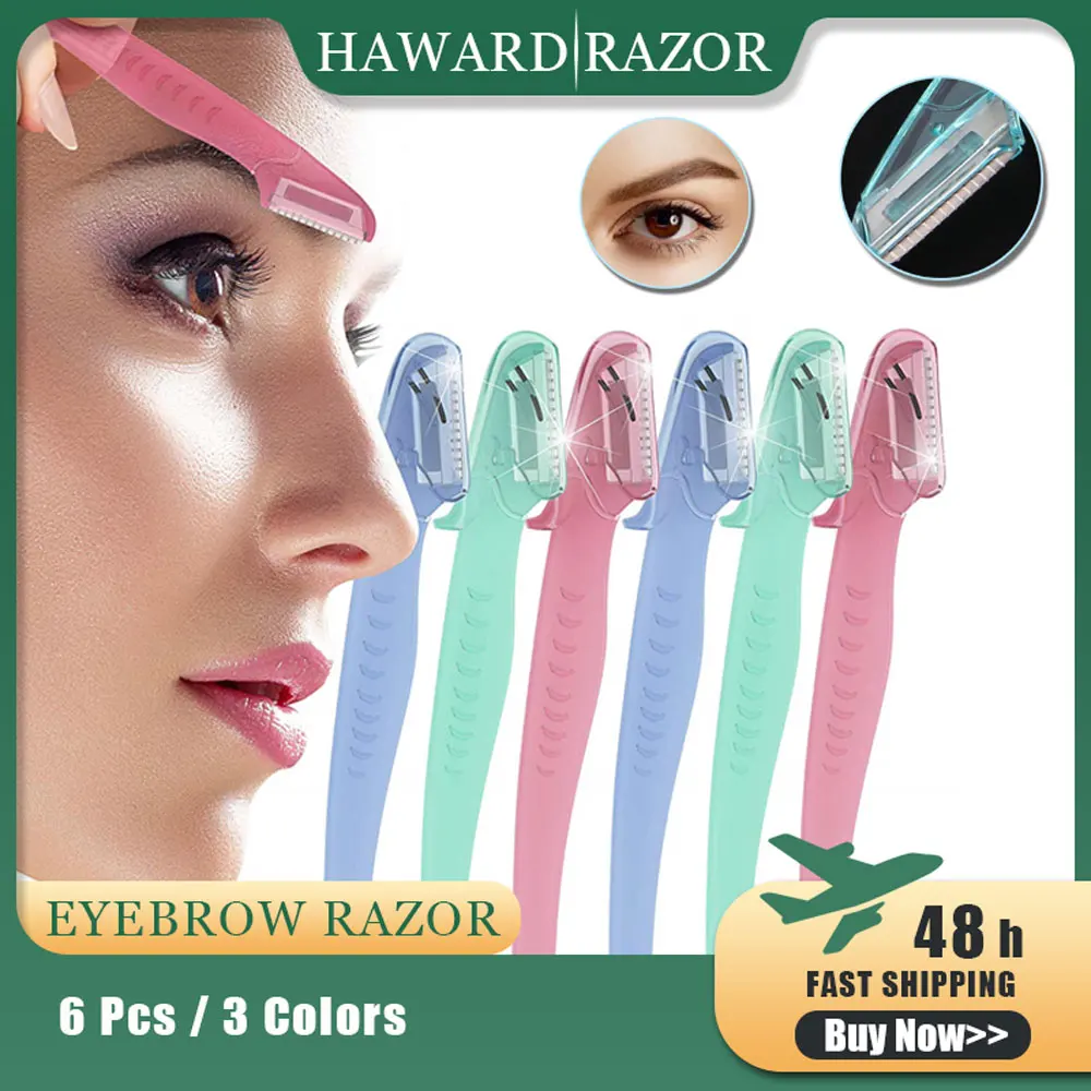 

6 pcs Eyebrow Epilator Sets For Women Eyebrow Razor Trimmer [Extra Precision] Disposable Facial Hair Remover,Facial Shave