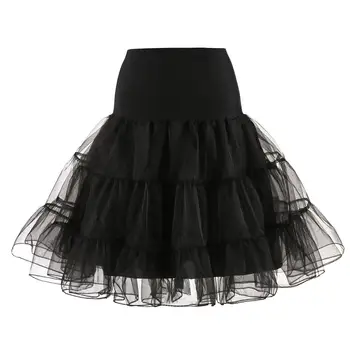 

Vintage Rockabilly Wedding Underskirt Petticoat Net Mesh Ballet Midi Skirt