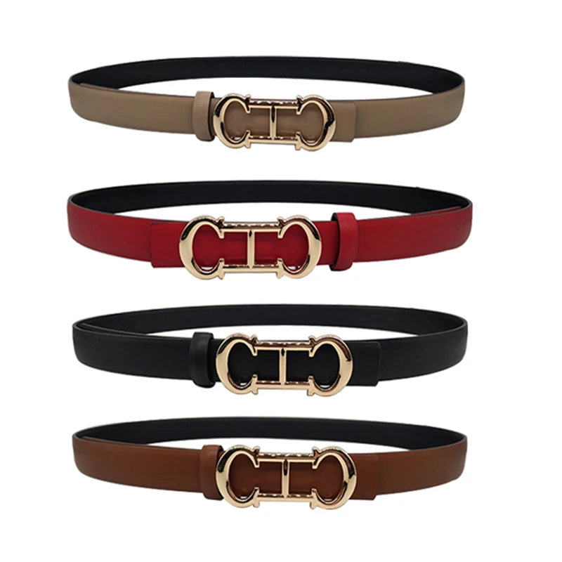 brown waist belt Women Fashion Belt  Microfiber 2.5CM Wide CH Letter Alloy Buckle Solid Cummerbunds Free Size white waist belt