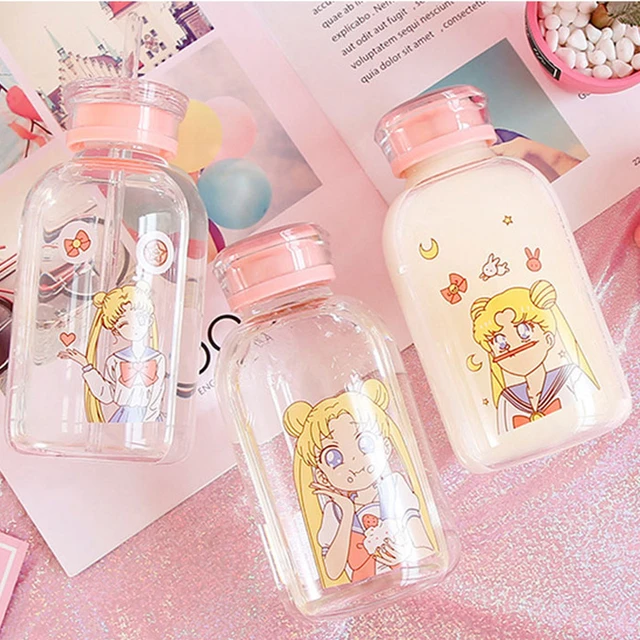 Cute Water Bottle Girls Kawaii  Cute Korean Glass Water Bottle - Cute  Frosted Glass - Aliexpress