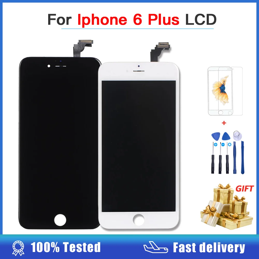 Aaaa Qualità Display Lcd Per Iphone 6P 6 Plus Touch Screen Del Pannello Digitizer Per Iphone 6P A1522 A1524 A1593 Lcd Assemblea Di Schermo