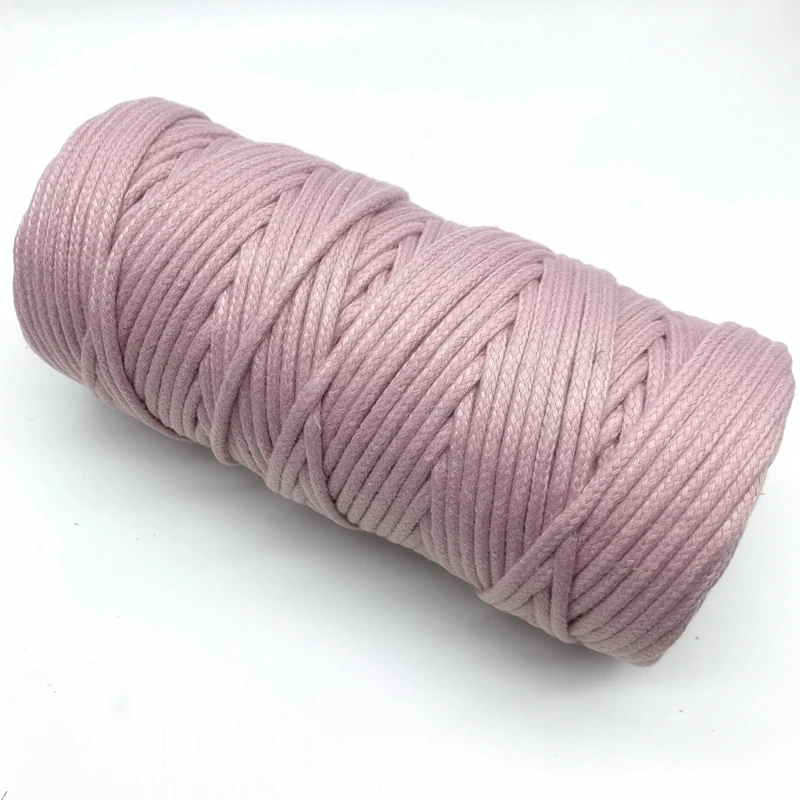 Cotton Rope 5yards 4mm Braided Twisted Cord For Handmade Decoration DIY Lanyard cotton rope