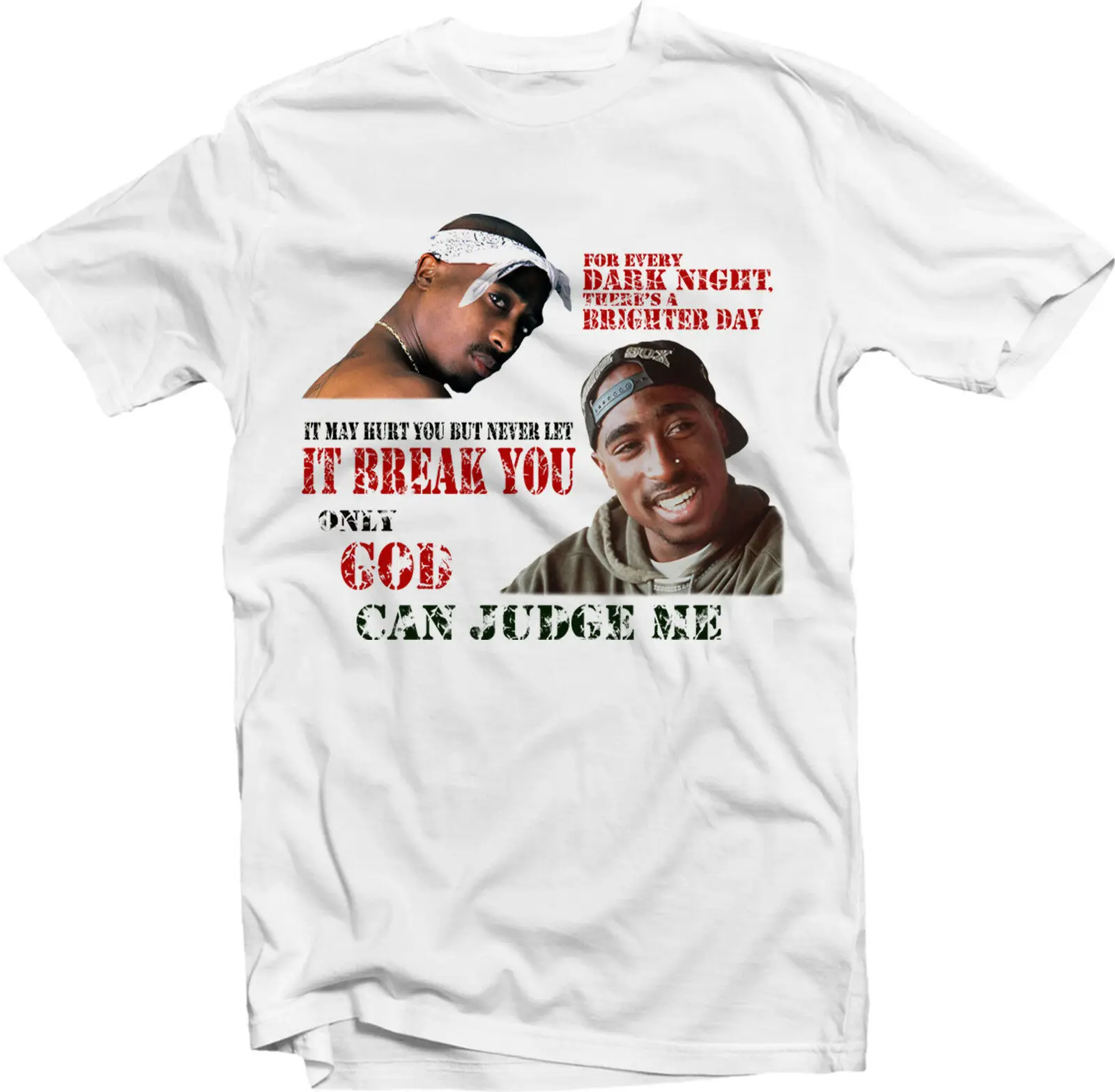 2Pac Tupac Shakur Only God Can Judge Me Мужская футболка модная футболка унисекс
