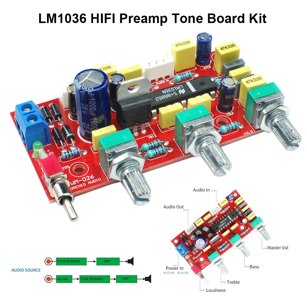 Lm1036 Ac1218v Dc 1625v Opamp Hifi Amplifier Preamplifier Preamp
