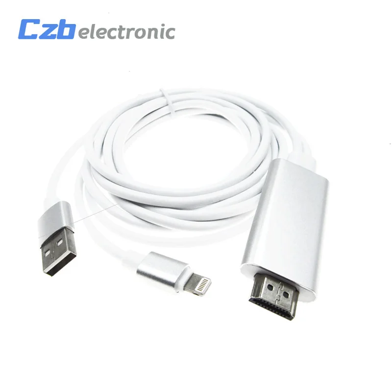 Кабель HDMI с Lightning на адаптер HDTV AV USB кабель 1080P для iPad Air /iPad mini 2 3 4 iPhone X 8 7 6S Plus