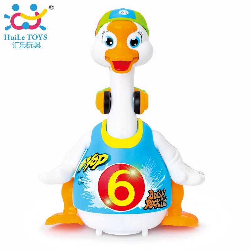 Отдел музыки 828C Sway Goose перезаряжаемая версия Младенцы Дети учатся лазить говорящий Поющий танец утка образование