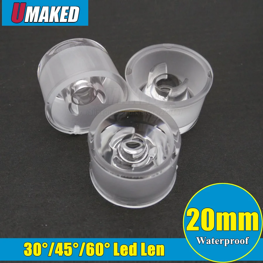 50pcs led lens for 5050smd 30 60 120 degree convex optical lens Y ZV