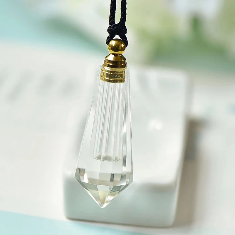 White Natural Crystal Pendants Spirit Pendulum Pendant Rope Chain