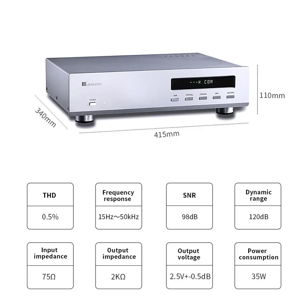 MUZISHAR R10 DAC трубка 12AU7 ES9018 Hifi аудио декодер 32 бит XLR DAC