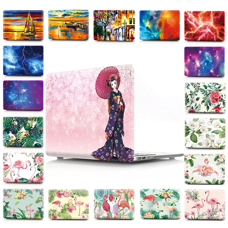Elegant Beauty Pattern Prints Hard Cover For Macbook Air 11 A1370 A1465 Air 13 A1369 Mac Book Retina Pro 12 13 15 Laptop PC Case