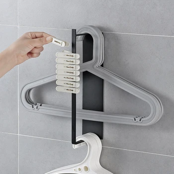 

Laundry Clothes Hanger Organizer Rack Support Coat Hanger Kitchen Cloth Holder Cabide Storage Bathroom Accessories Towel Rack