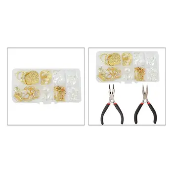 

8 Pairs Pearl Bohemian Earring Making Set DIY Jewelry Material Supplies Tool Kit