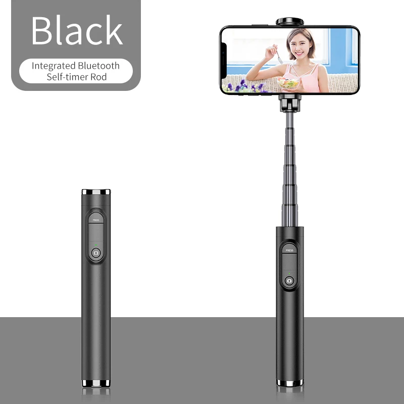 Black-78cm KYCXD штатив монопод селфи палка Bluetooth сплав фото live мобильный телефон Универсальный bluetooth пульт дистанционного управления селфи палка - Цвет: Black-78cm