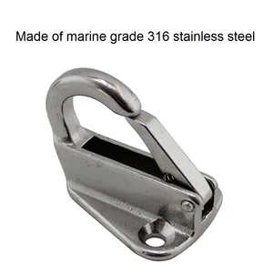 Image 4 - 5PCS Stainless Steel 316 Fender Spring Hook Heavy Duty Marine Boat Hardware Accessories Fender Hook Parts