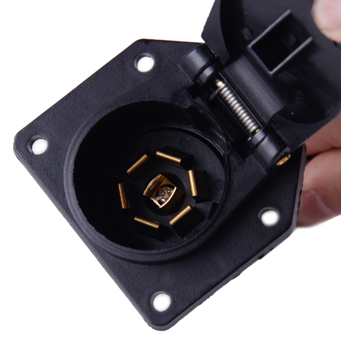 DWCX аксессуары MIC-AP-210C 4-полосная плоский до 7 способ круглый RV лезвие адаптер для проводки прицепное устройство штепсельная вилка с кронштейном