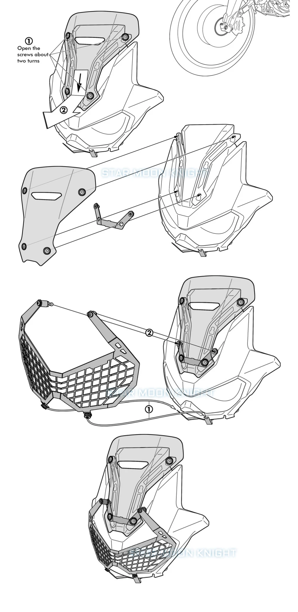 capa protetora para farol de para honda africa twin crf