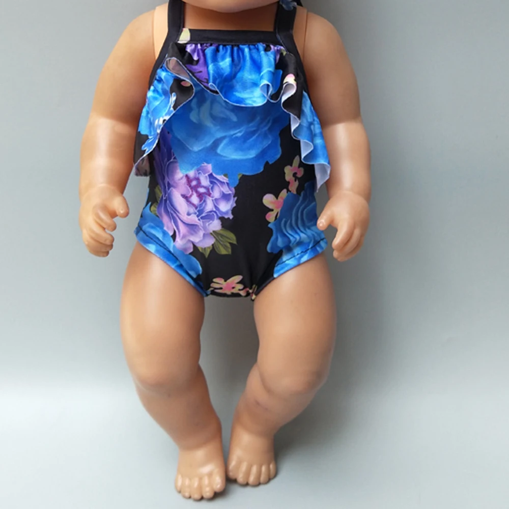 17 дюймов ребенок новорожденный Купальник для куклы Кепка для 18 дюймов девочка кукла в купальнике Кепка Набор Кукла Летнее платье одежда - Цвет: A5