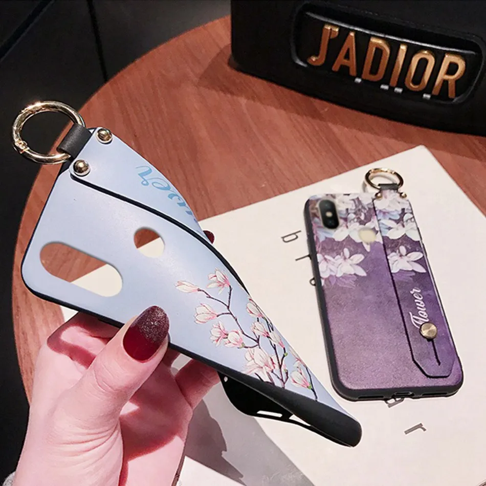 AXBETY для iPhone 8 7 Plus XR X 11 Pro XS MAX Модный шнурок для цветов петля Стенд чехол для телефона для iPhone 8 6 6S Plus Мягкий ТПУ чехол