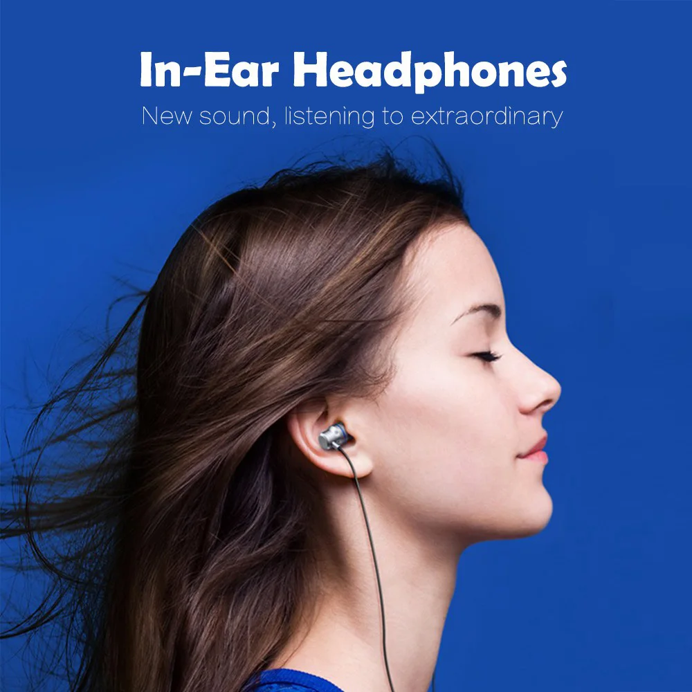 Willkey A18 In-Ear Earphone Headphones Metal Stereo Super Bass Phone Headset HiFi Wired Earbuds HiFi with Mic for Xiaomi Samsung