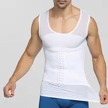 Новинка, 1 шт., Мужская корректирующая одежда, Регулируемый жилет для контроля живота, талии, для тренировок, для похудения, топы