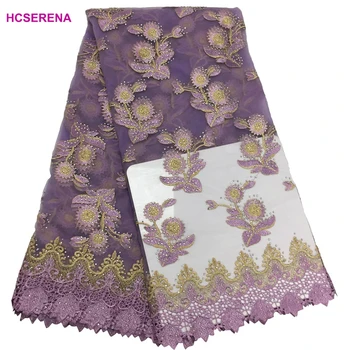 

African Lace Fabric with Sequins High Quality Nigerian Lace French lace African Lace Fabric 2020 for Party Dress 5yards/lot