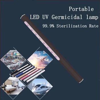 

Portable UV Germicidal Lamp 8pcs UVC Beads Genuine Germicidal Lamp Wand Kill Germs UVC-LED Ultraviolet Sterilizer Lamp