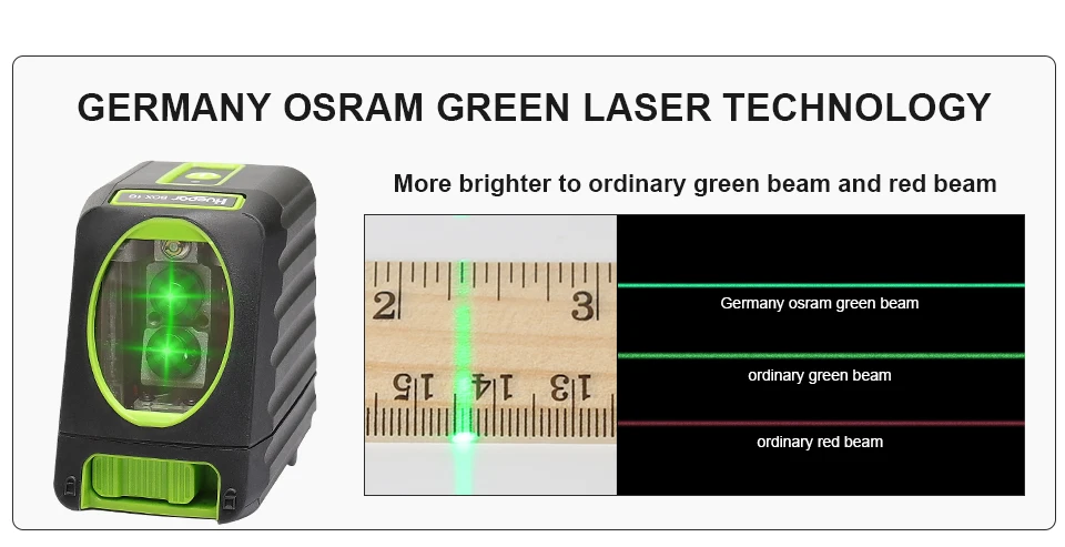 Huepar самонивелирующиеся вертикальные и горизонтальные лазеры зеленый луч крест линия лазерный уровень 150 градусов+ Huepar лазерные очки
