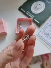 YHAMNI con certificado mujer maciza 925 pendientes de plata de lujo 8mm 2 quilates Zirconia diamante doble Stud pendientes para las mujeres E005