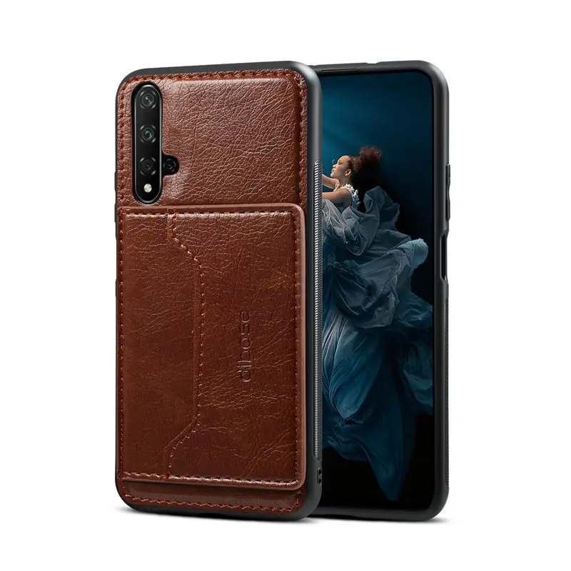 

Nova5t Back Case Huawei Nova 5T Case Luxury PU Leather TPU Frame Bumper for Funda Huawei Nova 5t Case 5T Nova 5 T Nova5 T Armor