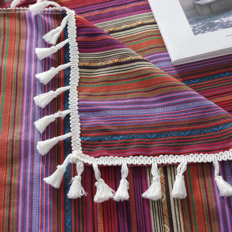 Tassel table cloth Coffe Table Mexican Blanket  Dining Table Cloth Macrame Bohemia Manteles cup mantel mesa kitchen table