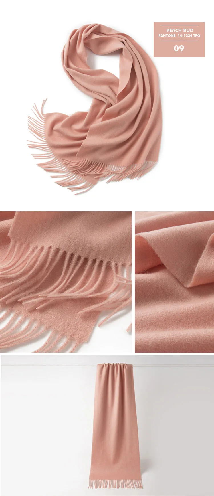 Длинный зимний шерстяной шарф с буквенным принтом, унисекс, для женщин, однотонный шерстяной шарф 45*200 см, 215 г