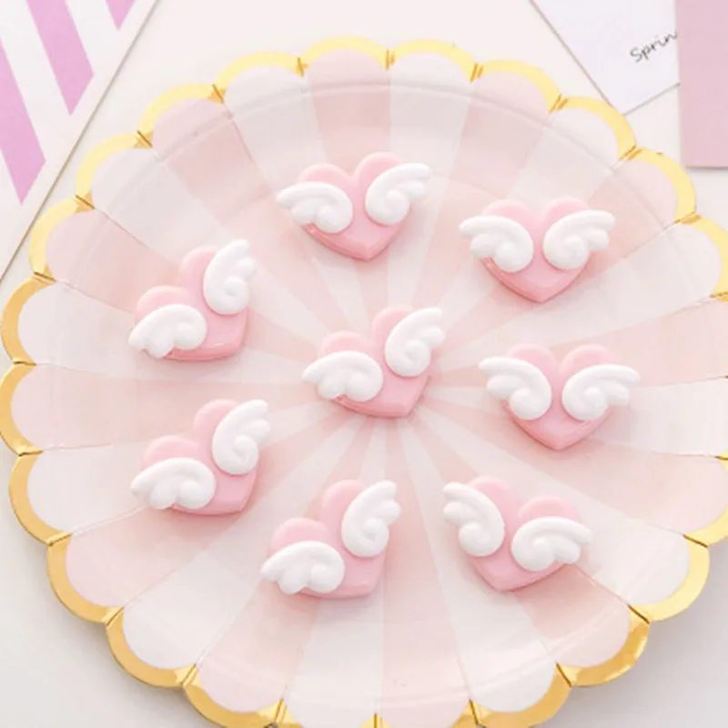 6 pieces / little cute heart love decoration photo paper pin pin clothespin craft postcard clip family wedding decoration