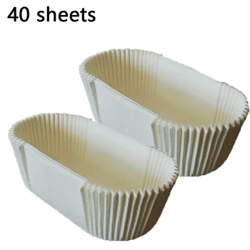 

40Pcs Disposable Baking Paper Cake Cup Oval Eclair Liners Loaf Bread Cupcake Liners Oilproof Paper For Muffins Cupcakes Snacks