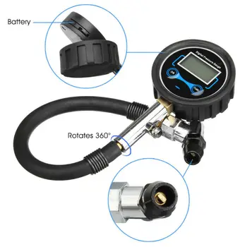 

Meter Tyre Tester Display 1pc Tire Pressure Gauge Air Pump Car Vehicle 0-200PSI